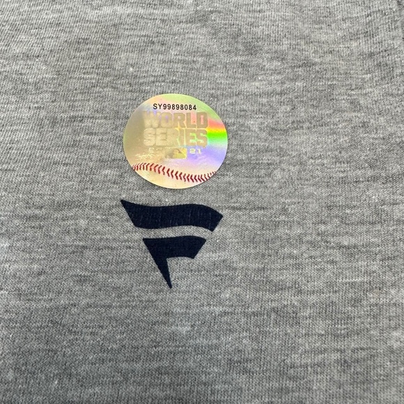 NWT Atlanta Braves Shirt Mens M Athletic Grey Fanatics MLB Baseball 2021 World S - Picture 3 of 6